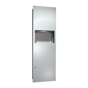 PAPER TOWEL DISPENSER & WASTE RECEPTACLE